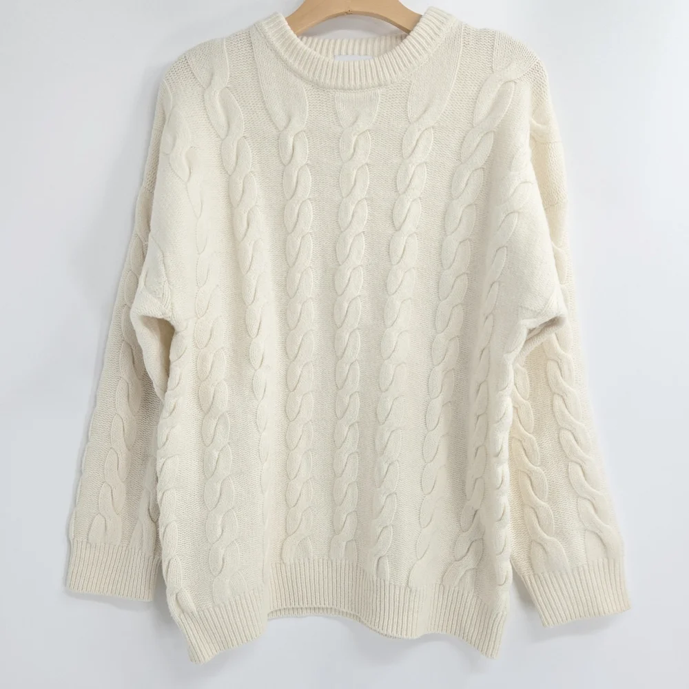 Sundays Sweater Cream Cable Net 100%‎ Wool